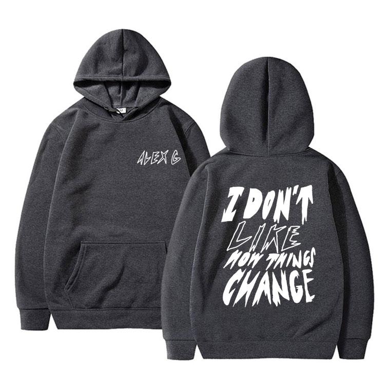 Singer Alex G Trick Change Print Hoodie Men Women Popular Vintage Fashion Hooded Tracksuit Male Casual Fleece Cotton Hoodies
