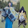 Autumn Winter Elegant Retro Print Scarf Women Layers Poncho Warm Tassels Scarve Capa Para Mujer Pashmina Cloak Wrap Shawl