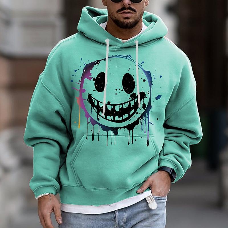 Herren Cartoon Grafikdrucke Kapuzenpullover Hoodies Sweatshirt Streetwear Designer Basic Lässig Lang