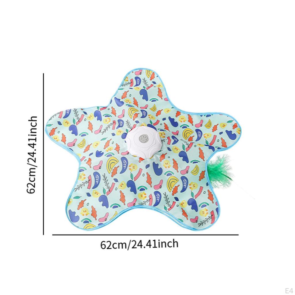 Cat Funny Exercise Kicker Toy, Moving Concealed Feather, Interactive Casting Toy for Bored Adult