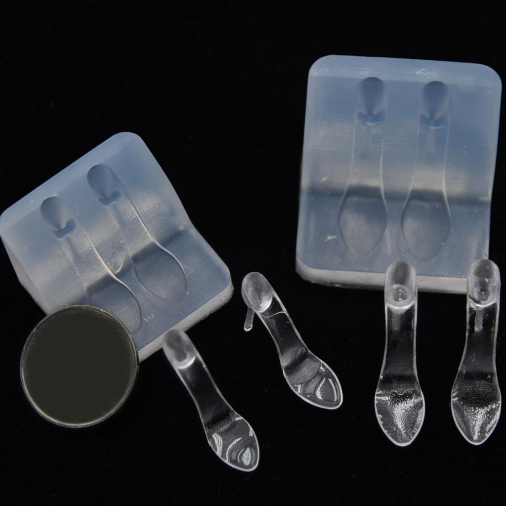 Durable Craft Molds Easy To Clean Ornaments Moulds UV High-Heeled Shoes Shape Silicone Mould Perfect for Handmade Crafts