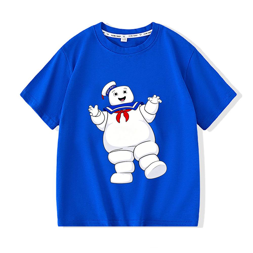 Ghostbusters Children's T-Shirt 100% Cotton Cartoon Print Tops 2-12Y Short Sleeve Kawaii Boys Girls Casual O-neck Toddler Summer