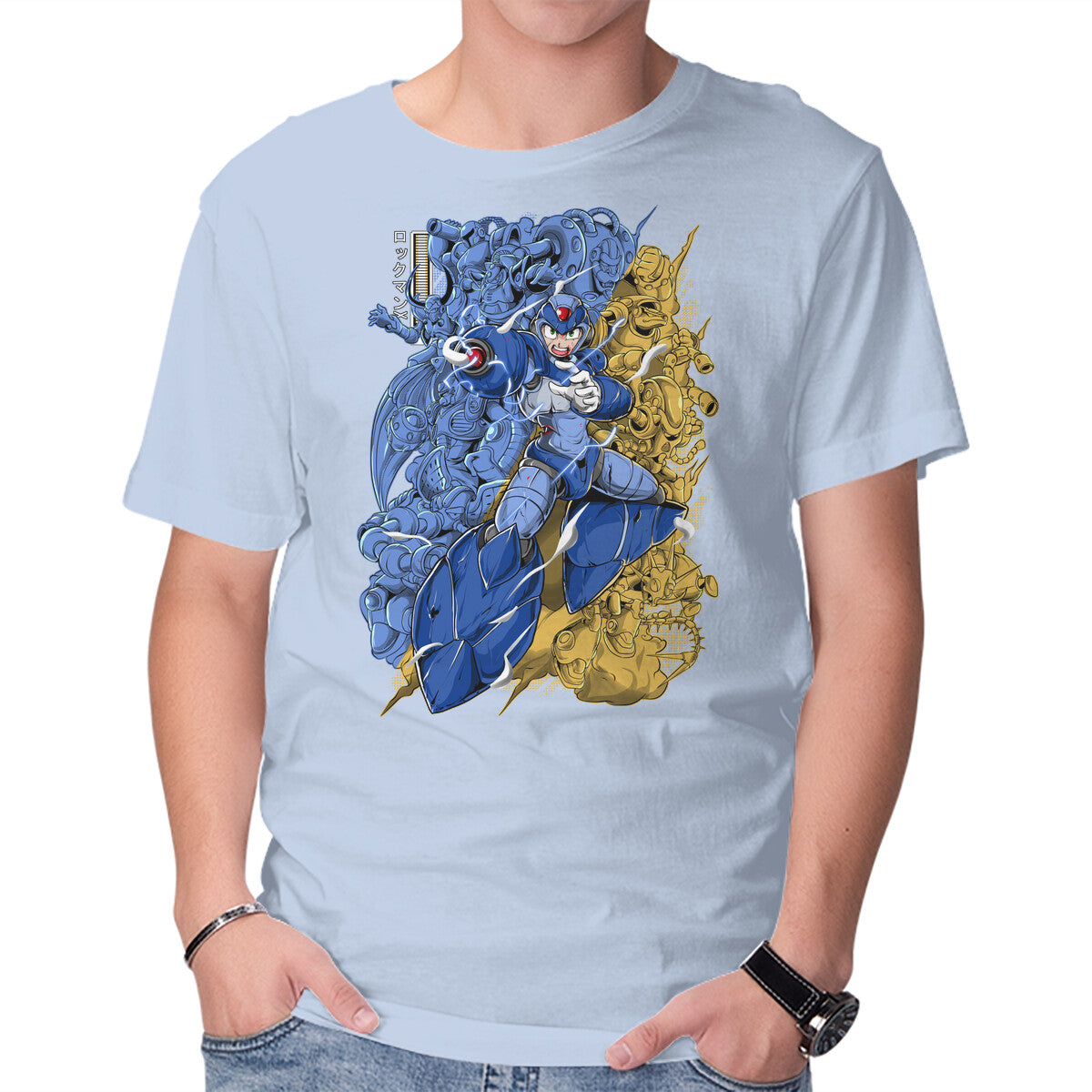 Unisex Crew Neck T-Shirt Robot X Graphic Short Sleeve Casual Tee XXXXL