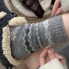Birkenstock Stack Socks Mid-Leg Snowflake Winter Warm Wool Socks Thickened With Vintage Kids