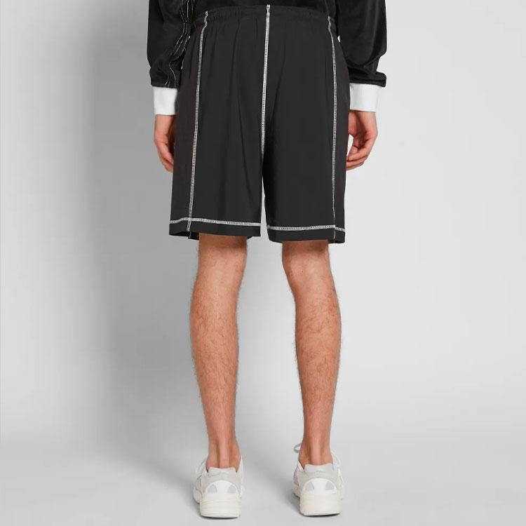 Adidas Originals X Alexander Wang Distressed Logo Retro Stitching Casual Shorts Men shorts Black DT9497