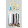 Medal Hanger Display Multipurpose Innovative Wall Mounted Metal Awards Rack with   Shelf for Runners