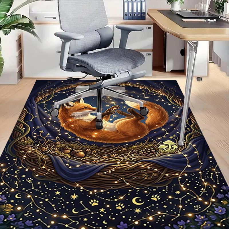 1PC Fox Night Extra Large Non-Slip Floor carpet, Office, family, bedroom, Studio - Large Area Rug,Longlasting Material-K0416