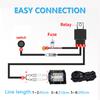 LED Light Bar Wiring Harness Kit, 300W 2 Leads 16 AWG Universal LED Work Light Bar Wiring Harness with 12V 40A Relay On & Off