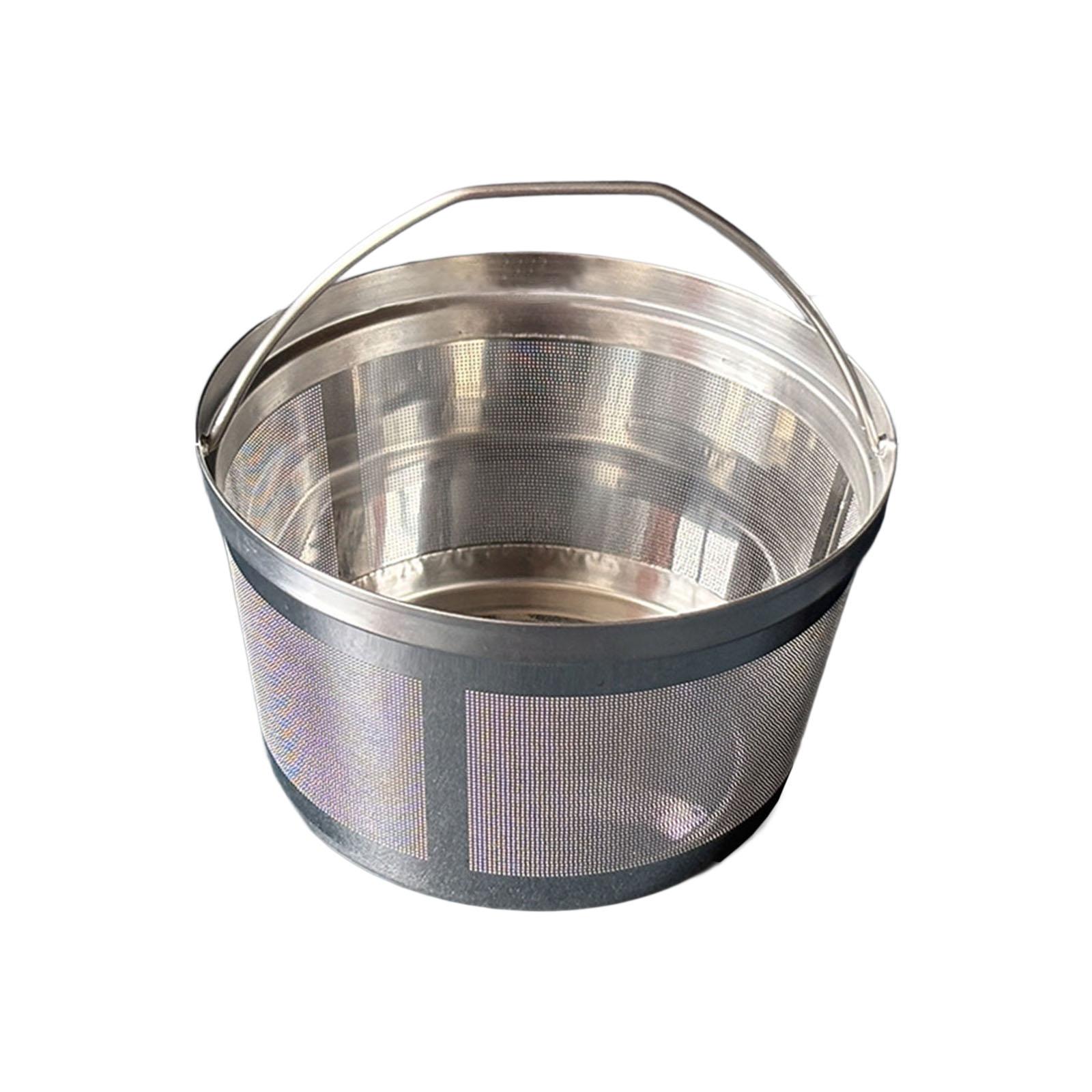 

304 Stainless Steel Coffee Filter Basket Fine Mesh Design Reusable Durable Universal Fit for Coffee Machines S
