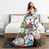 Joke Bear Blanket  Warm Soft Comfortable Plush Throw Blanket For Outdoor Airplane Travel Flannel Bedspread Bed Cover