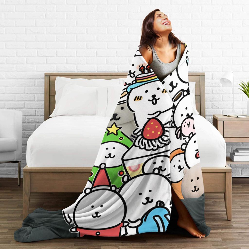 Joke Bear Blanket  Warm Soft Comfortable Plush Throw Blanket For Outdoor Airplane Travel Flannel Bedspread Bed Cover