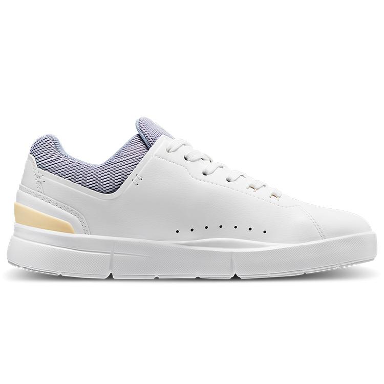 On The Roger Advantage Fabric Leather Comfortable Casual Slip Resistant Durable Low Top Sneakers Women sneakers White Storm-Gray 48.98342