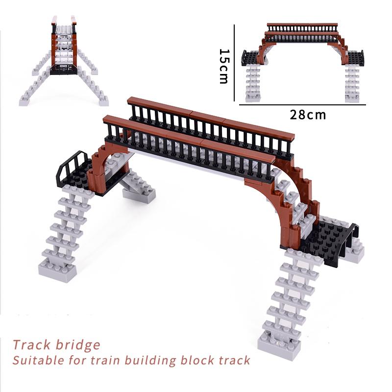 City Trains Flexible Tracks Forked Straight Curved Soft Rails Track Switch Building Block Bricks Kids Diy Technical Creative Toy
