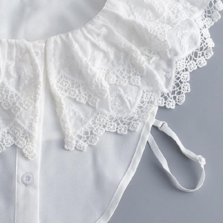 Lace Laple Shawl for Lady Girl Shawl Collar Beautiful Floral Embroidery Collar