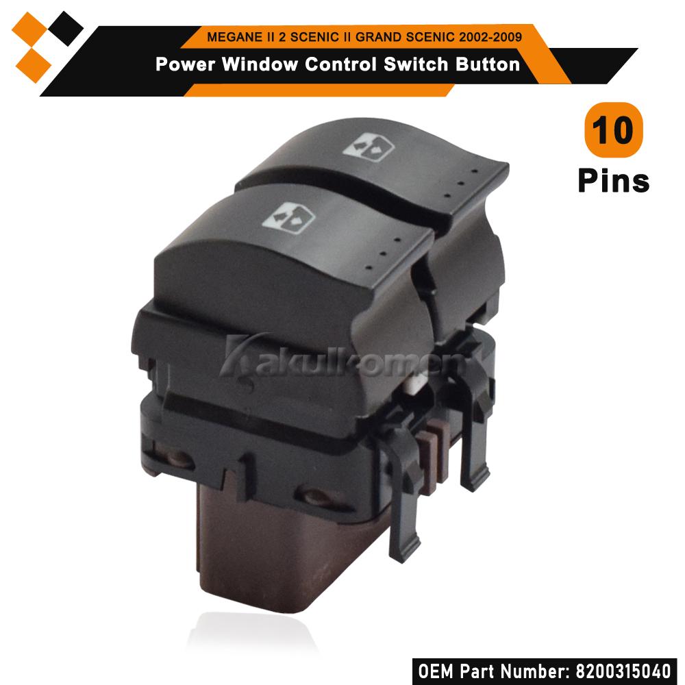 For RENAULT MEGANE II 2/SCENIC II/GRAND SCENIC II 2002-2009 Electric Window Lifter Switches Switch Button 8200315040 8200107772