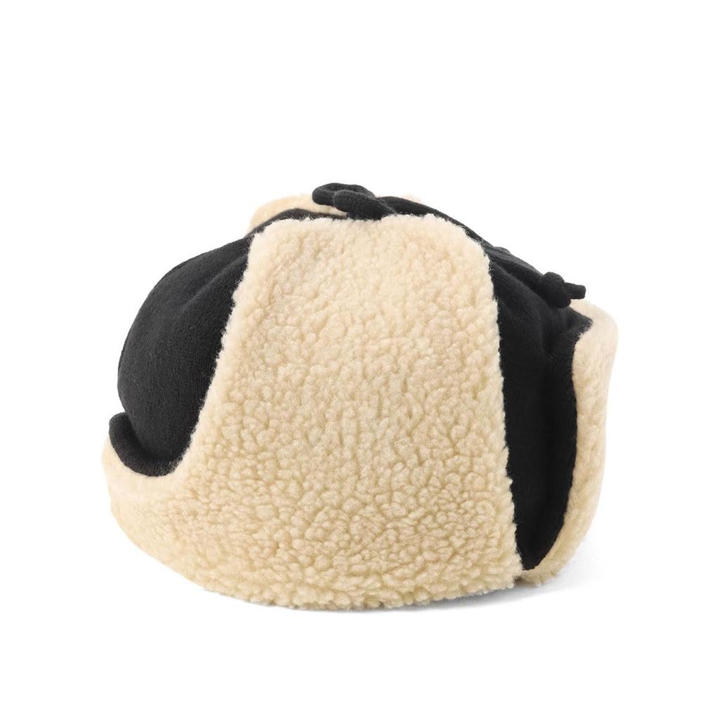 New Era Trapper Knit Hat Flight Cap Knit Trapper 14509782 NER35K5309 Black FREE Plain ONSPOTZ Exclusive Hat Unisex Cool Hair Arrangement Travel Cold