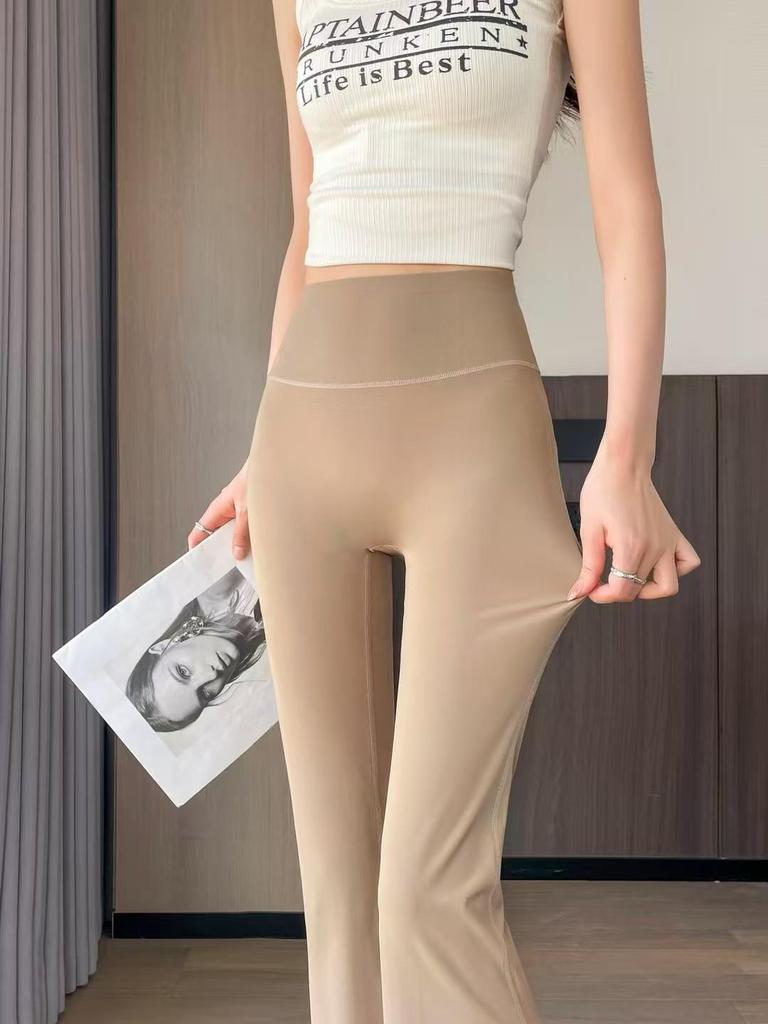 Same Style High Waist Mermaid Bell Bottoms: Micro Flare Shark Pants, High Stretch Slimming Casual Wear