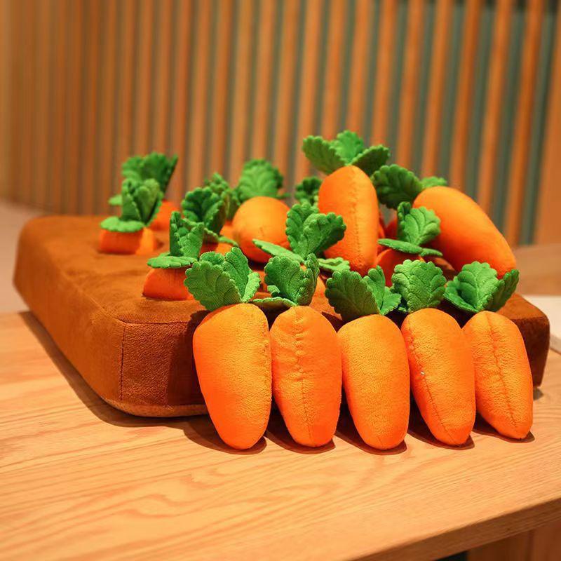 Pulling Radishes, Plush Toys, Pet Dogs, Dogs Biting Dolls, Fruits, Vegetables, Picking Mushrooms, Children's Early Education, Border Herding