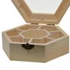 Unfinished Wood Storage Box with Lip Storage Organizer with 7 Slots for Ring Bracelet Necklace Earrings Accessories