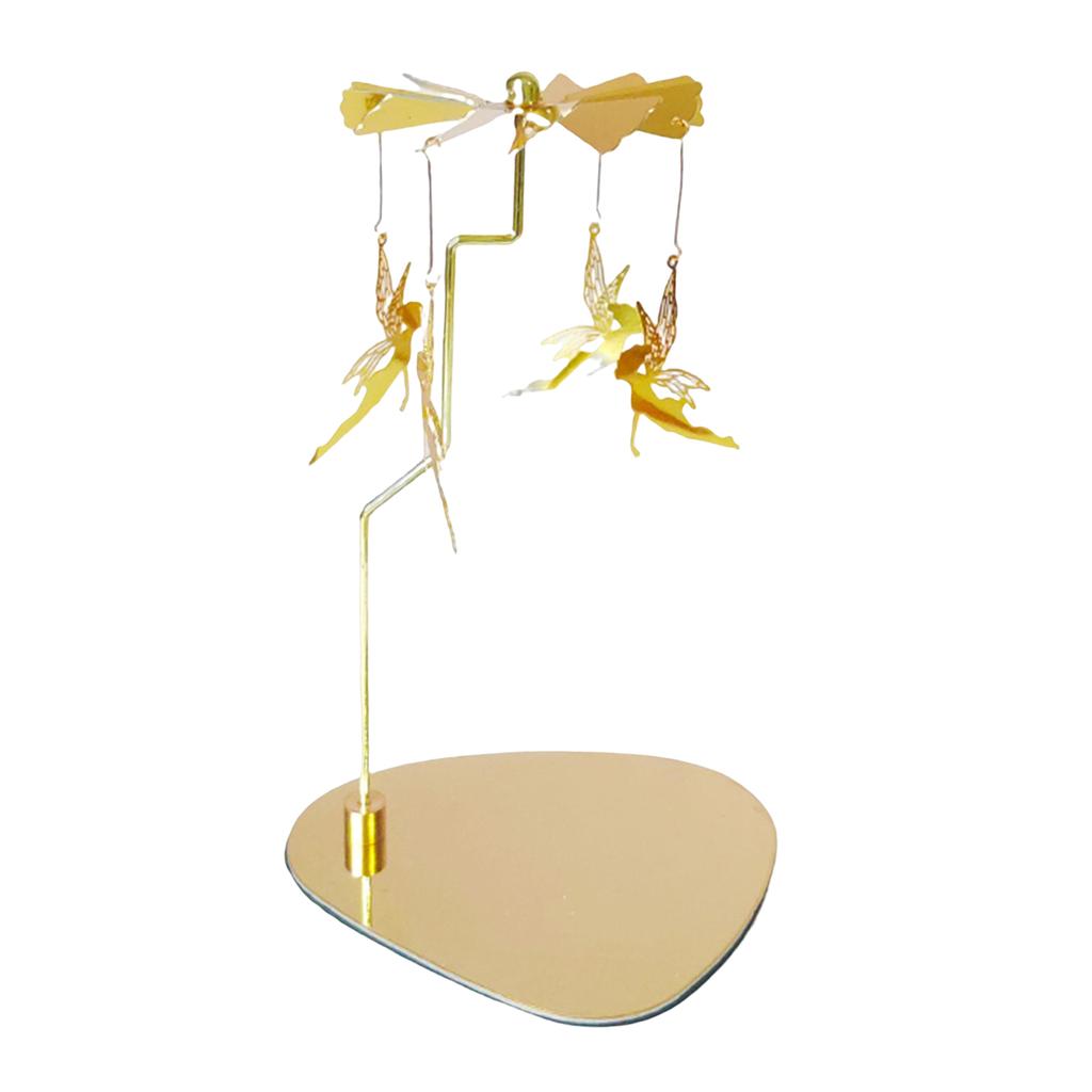 Hot Sale Metal Rotating Candle Holder Christmas Carousel Tea Light Candlestick Stand Tray for Home Wedding Party Table Decors