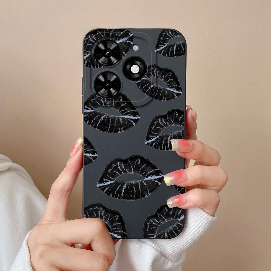 

For Tecno Spark Go 2024 Casing Fashion Coconut Tree Liquid Silicone Soft TPU Shockproof Phone Cover For TecnoSpark Go 2024 Funda Tecno Spark Go 2024