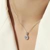 Huitan White/Pink/Purple Cubic Zirconia Pendant Necklace Charming Neck Accessories Women Wedding Luxury Trendy  Drop Ship