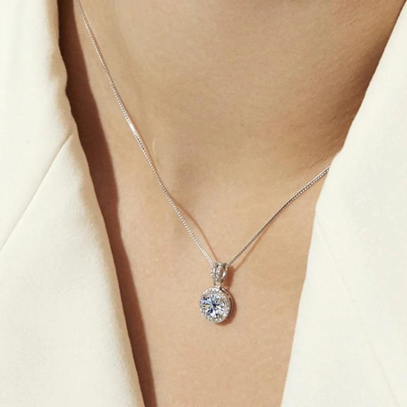 Huitan White/Pink/Purple Cubic Zirconia Pendant Necklace Charming Neck Accessories Women Wedding Luxury Trendy  Drop Ship