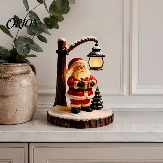 Modern LED Desk Lamps for Home Christmas Santa Claus Reading Lantern, Snowman Elk Night Light with Warm Decor Patio Glow, USB Resin Tabletop