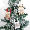 Vintage Inspired Unique Wooden Sled Ornament With Soft Snowflakes Perfect For Christmas Joy