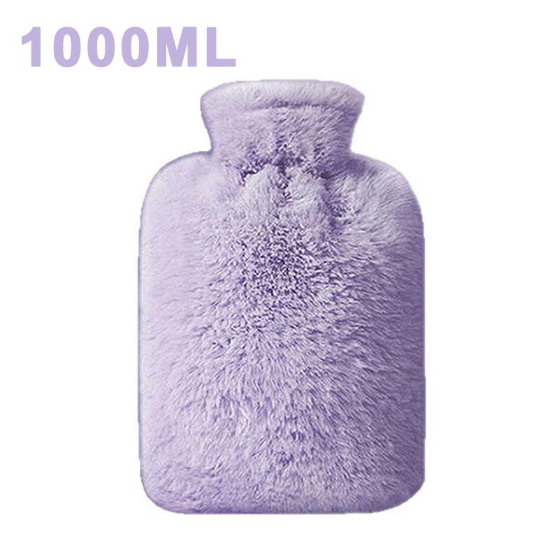 1/2PCS1000ML Soft Hand Warmer Hot Water Bag Bottles Removable Washable Foot Warmer with Cloth Cover Explosion-Proof Girl Winter