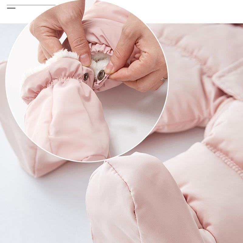 Thick Warm Infant Baby Jumpsuit Hooded Inside Fleece Boy Girl Winter Autumn Overalls Children Outerwear Kids Snowsuit