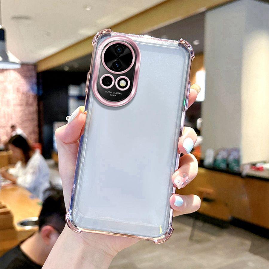 Krocktåligt objektivfodral med krockkudde för Honor X5b X7b X9a X9b X6b X6a X8c X8a X9c X7a X8b X7c 200 400 Lite Magic Huawei Nova Pläterad Silikon Baksida Genomskinligt Skydd