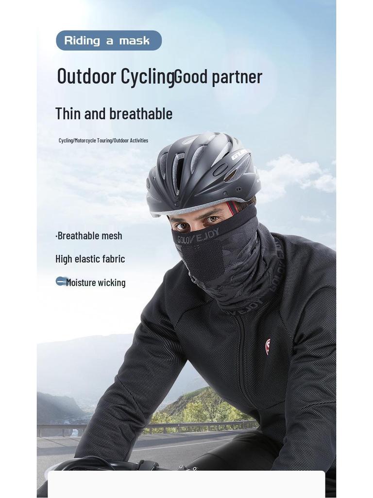 Men's Outdoor Cycling Face Mask - Sunscreen, Dustproof, Moisture-Wicking, Breathable, Seamless Knitted, High-Elastic Sports Headband TJ15.