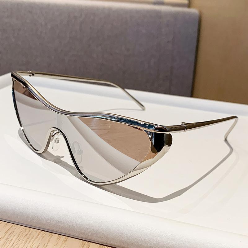 European and American fashion sunglasses men's new cat's eye women's luxury metal sunglasses men's power power