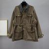 Womens Vintage Distressed Denim Jacket Rhinestone Loose Fit Streetwear Outerwear 2026 Fall