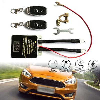 12V Car Battery Cutoff Switch Universal Wireless Remote Protectio Isolator Display Leakage Disconnect Relay Control Battery
