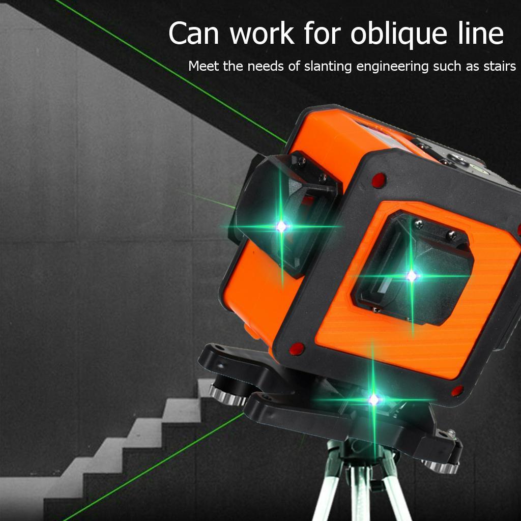 12 Lines Laser Level 3D Self-Leveling Wireless Remote 360° Horizontal Vertical Cross Lines With 4000mAh Battery Wall Bracket Nivel Laser