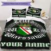 Özel İsimli Legia Warszawa Desenli Nevresim Takımı Yorgan Örtüsü Yastık Kılıfı Ev Dekorasyonu Doğum Günü Hediyesi (1*yorgan kılıfı+2*yastık kılıfı (içsiz))