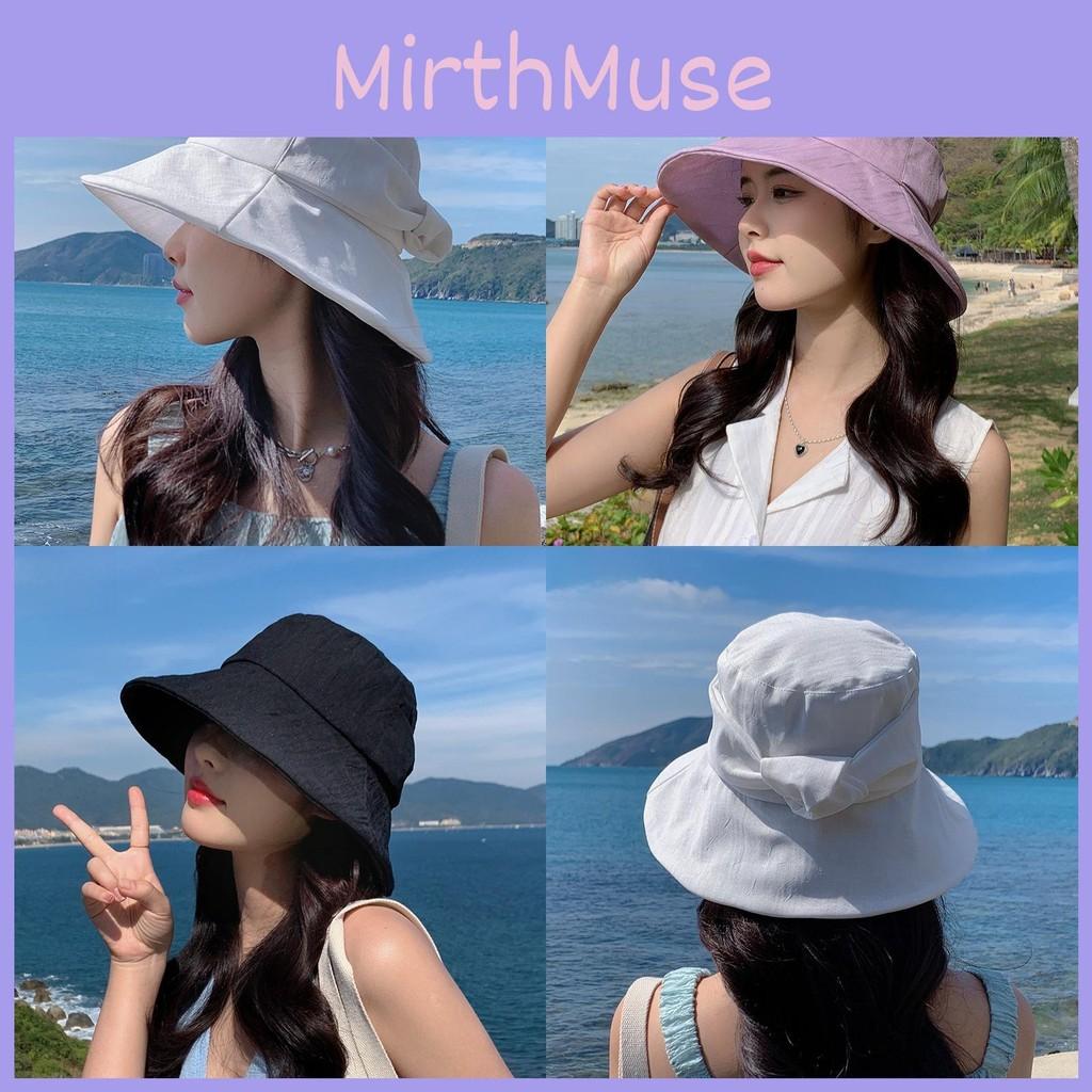 Color Solid Butterfly Tie Beach Cap Wide Brim Outdoor Breathable Activities