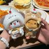 Yier Bubu Coffee Theme Plush Keychain Chef Outfit Couple Set Soft Fluffy Bag Pendant For Backpack Decor Gift Collection