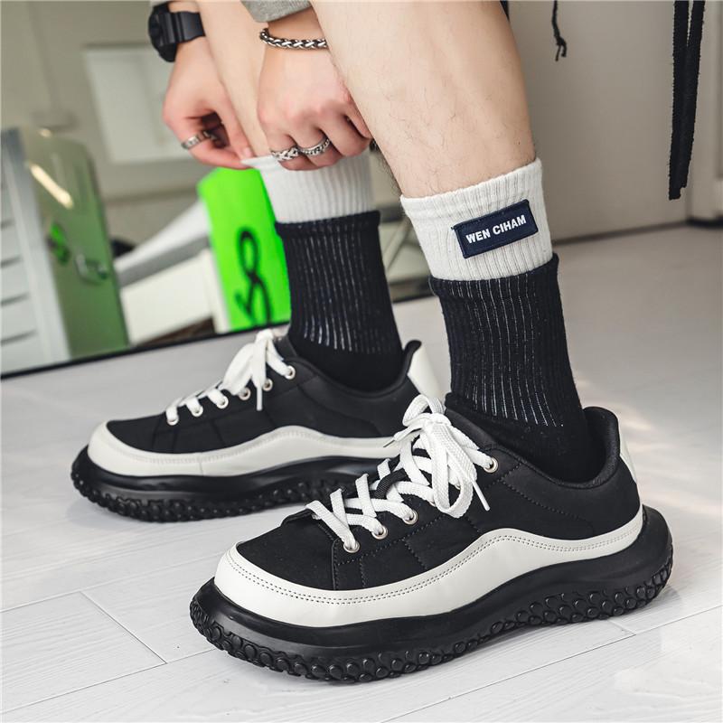 

Ugly cute Hanhan big head shoes men s PU light sole comfortable travel shoes trendy street hip hop sneakers heightening men s shoes 44