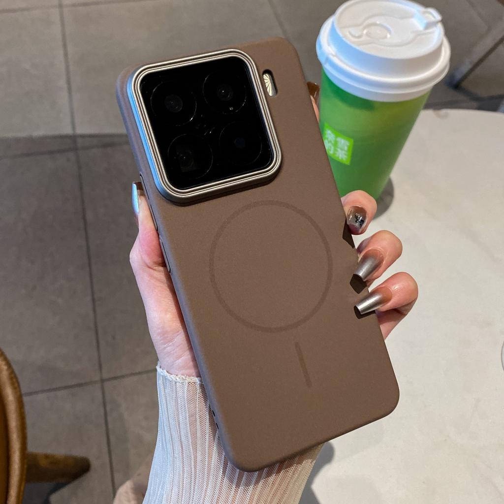 Lyxigt Sandsten Matt Mjukt Fodral för Xiaomi Mi 13 14 15 15S Pro Ultra Redmi K80 POCO F7 För Magsafe Trådlös Laddning Cover