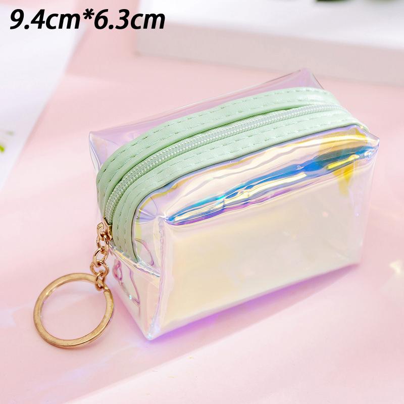 Pvc Transparent Laser Coin Purse Student Can Be Stored Waterproof Mini Coin Keychain Bag