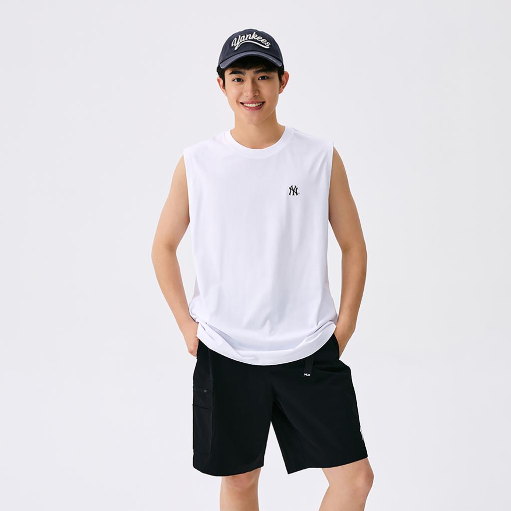 New MLB New York Yankees Basic Collection SS25 Tank Top Unisex Ecru 3ATOB0153-50WHS