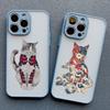Japanese-style Colorful Cat Design Phone Case For iPhone 16 15 14 Pro Max Plus 11 12 13 Mini Pro Max XR X XS 7 8 SE2 Back Covers