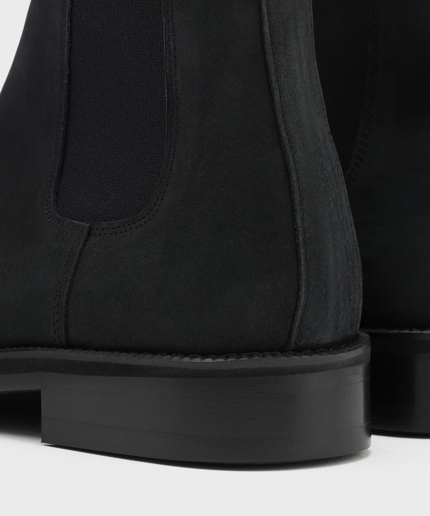 Firenze Atelier [Vibram] Minimal Semi-Square Line Chelsea Boots 7430 [Natural Black]