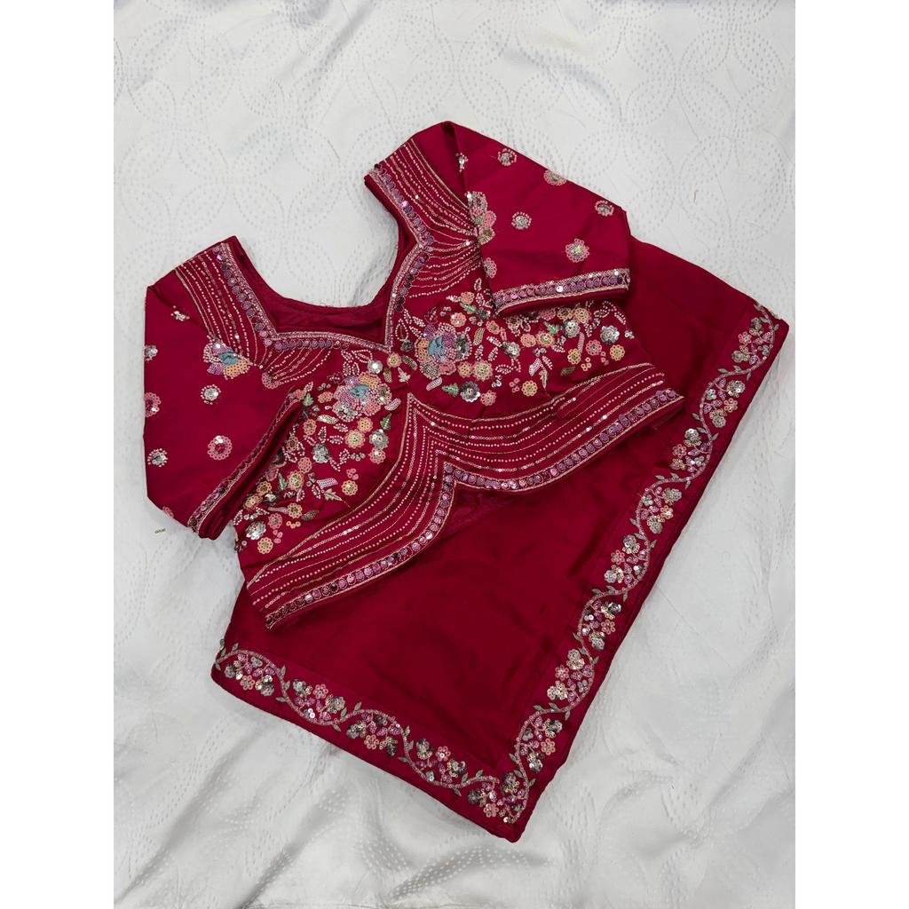ROYAL MALAY SATIN SILK PARTYWEAR SAREE
