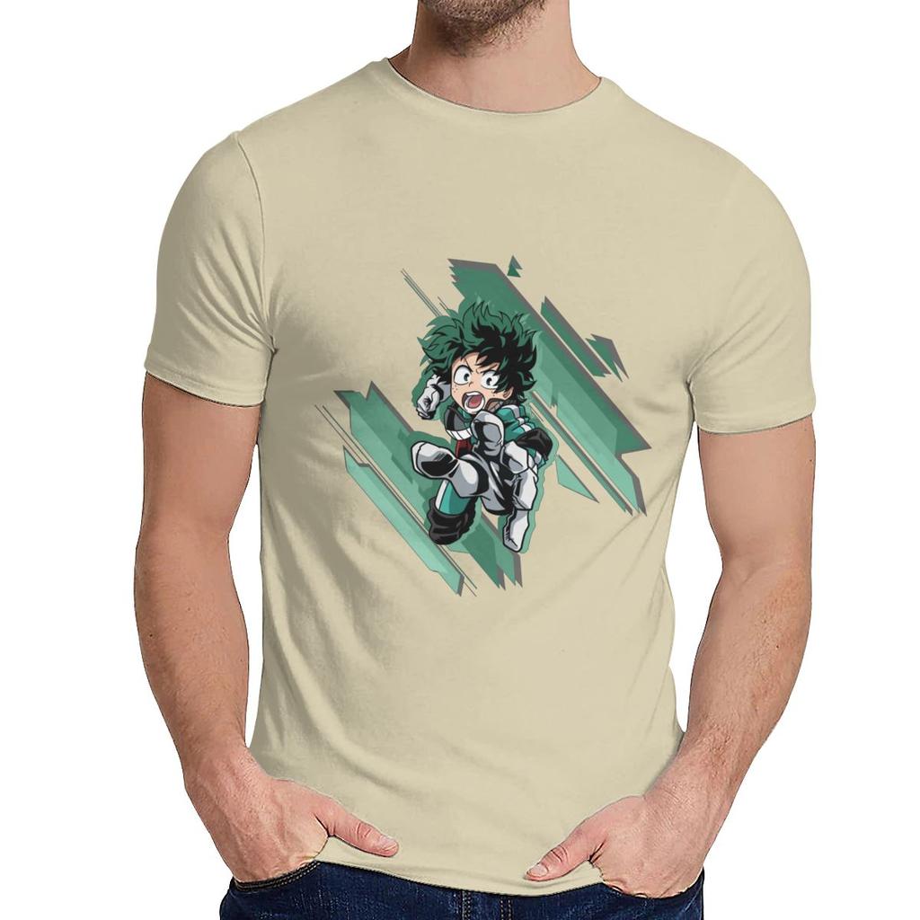 Arrival Hero Academia Midoriya Izuku Deku T Shirt Pure Cotton Graphic O Neck Cartoon Print