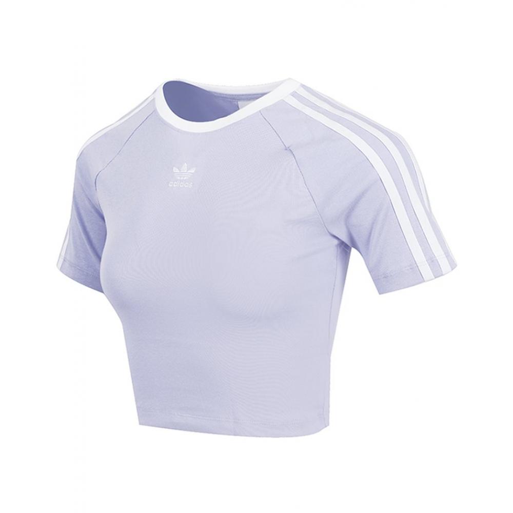 

Футболка Adidas W Crop с коротким рукавом и тремя полосками для малышей IP0658085 XS