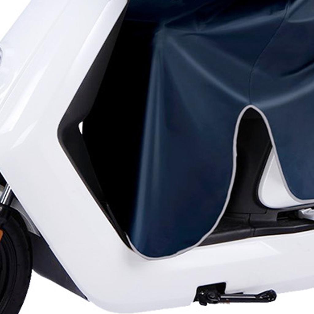 Impermeabile per Bicicletta Elettrica Protezione Ampliata Tessuto Oxford Adulti Maniche Poncho Pioggia per Ciclismo Blu Navy